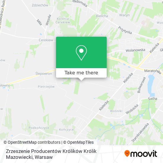 Zrzeszenie Producentów Królików Królik Mazowiecki map