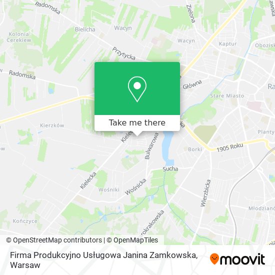 Firma Produkcyjno Usługowa Janina Zamkowska map