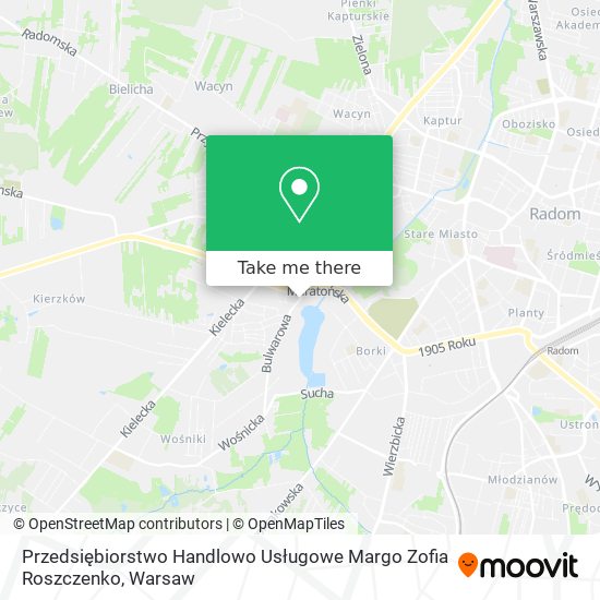 Przedsiębiorstwo Handlowo Usługowe Margo Zofia Roszczenko map