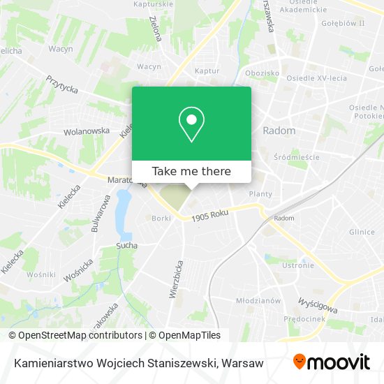 Kamieniarstwo Wojciech Staniszewski map