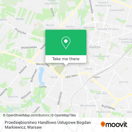 Przedsiębiorstwo Handlowo Usługowe Bogdan Markiewicz map