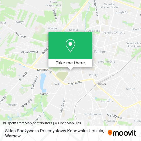 Sklep Spożywczo Przemysłowy Kosowska Urszula map