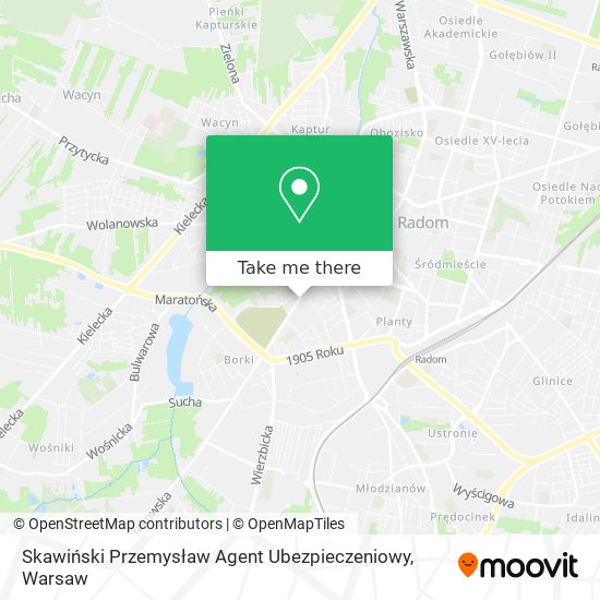 Skawiński Przemysław Agent Ubezpieczeniowy map