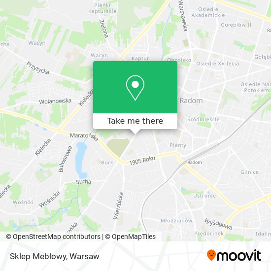 Sklep Meblowy map