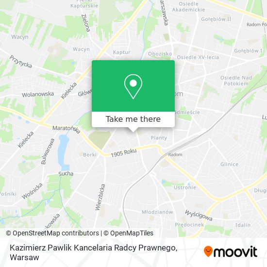 Kazimierz Pawlik Kancelaria Radcy Prawnego map