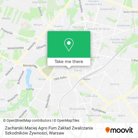 Zacharski Maciej Agro Fum Zakład Zwalczania Szkodników Żywności map