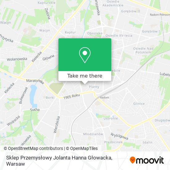 Sklep Przemysłowy Jolanta Hanna Głowacka map