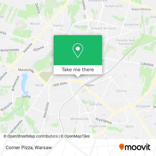 Corner Pizza map