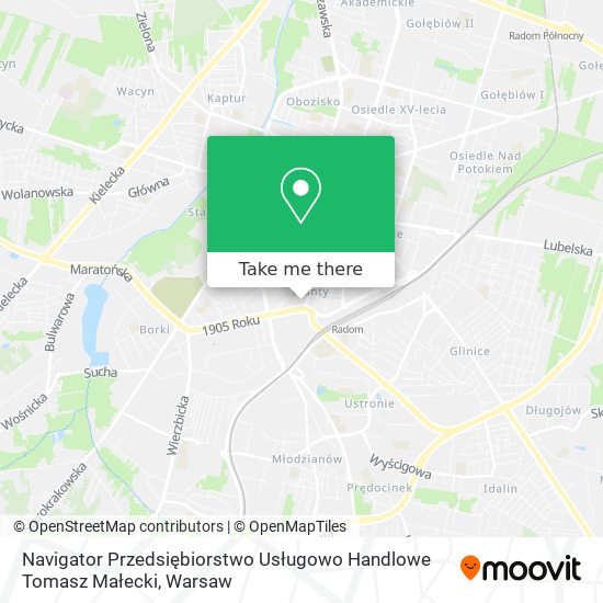 Navigator Przedsiębiorstwo Usługowo Handlowe Tomasz Małecki map