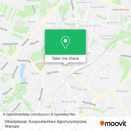 Obieżyświat. Gospodarstwo Agroturystyczne map