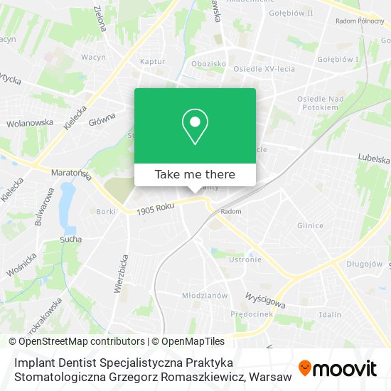 Implant Dentist Specjalistyczna Praktyka Stomatologiczna Grzegorz Romaszkiewicz map