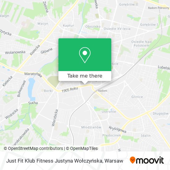 Just Fit Klub Fitness Justyna Wołczyńska map