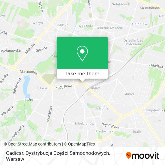 Cadicar. Dystrybucja Części Samochodowych map