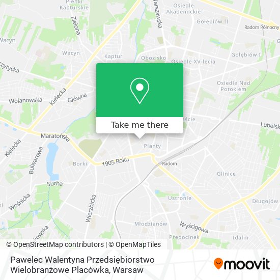 Pawelec Walentyna Przedsiębiorstwo Wielobranżowe Placówka map