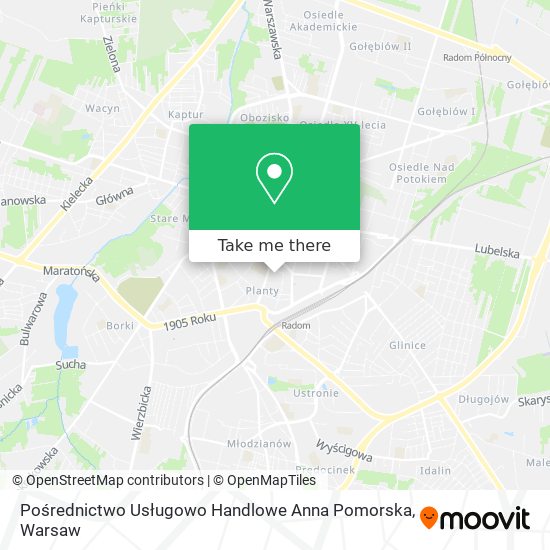 Pośrednictwo Usługowo Handlowe Anna Pomorska map