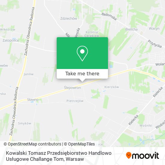 Kowalski Tomasz Przedsiębiorstwo Handlowo Usługowe Challange Tom map