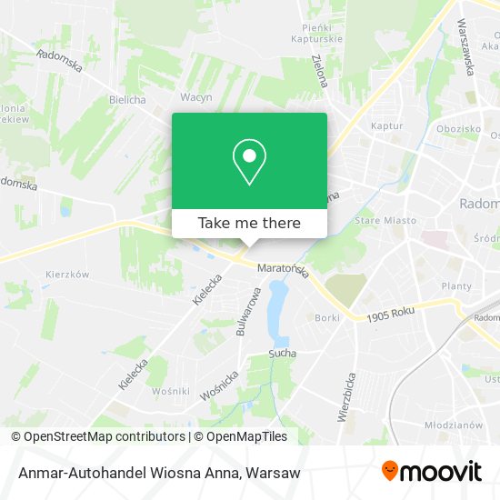 Anmar-Autohandel Wiosna Anna map