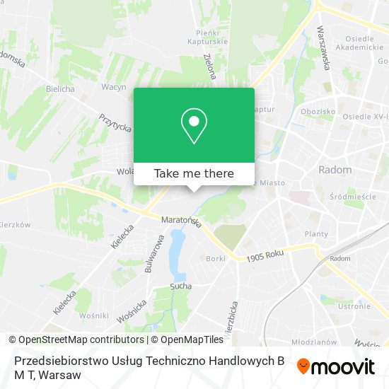 Przedsiebiorstwo Usług Techniczno Handlowych B M T map