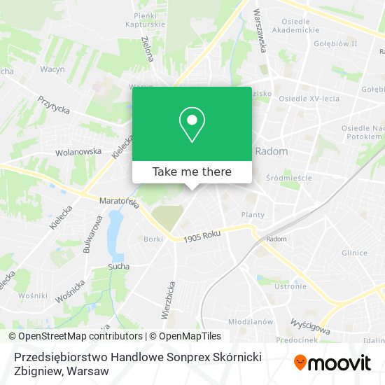 Przedsiębiorstwo Handlowe Sonprex Skórnicki Zbigniew map