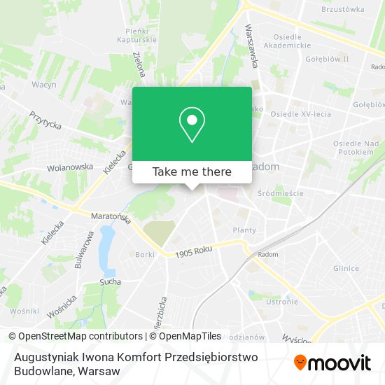 Augustyniak Iwona Komfort Przedsiębiorstwo Budowlane map