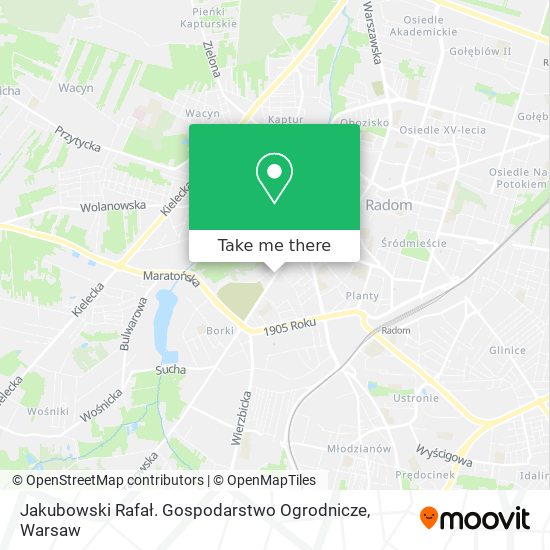 Jakubowski Rafał. Gospodarstwo Ogrodnicze map