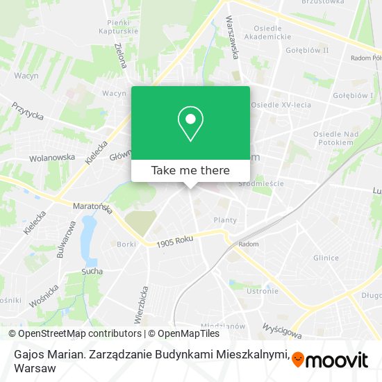 Gajos Marian. Zarządzanie Budynkami Mieszkalnymi map