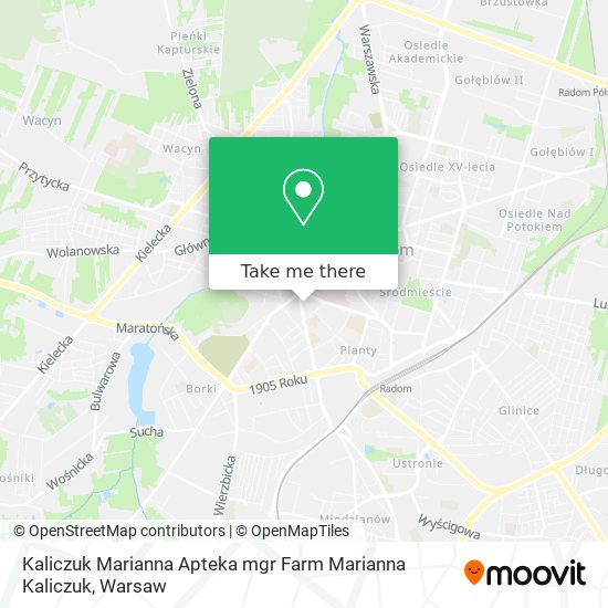 Kaliczuk Marianna Apteka mgr Farm Marianna Kaliczuk map