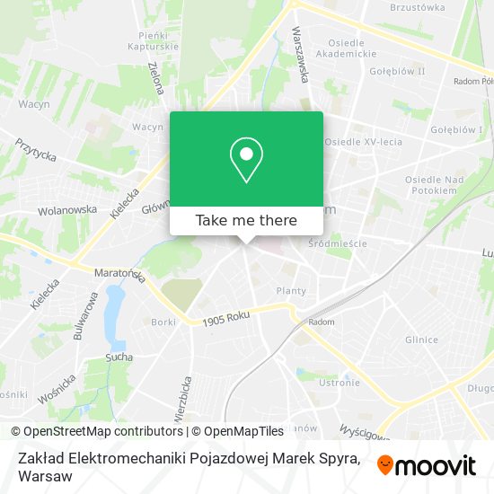 Zakład Elektromechaniki Pojazdowej Marek Spyra map