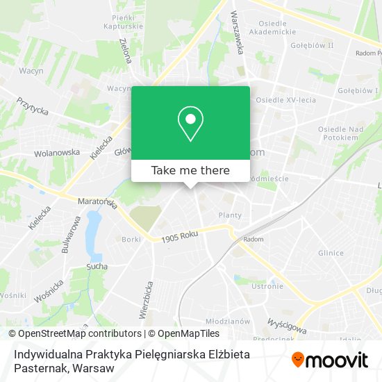 Indywidualna Praktyka Pielęgniarska Elżbieta Pasternak map