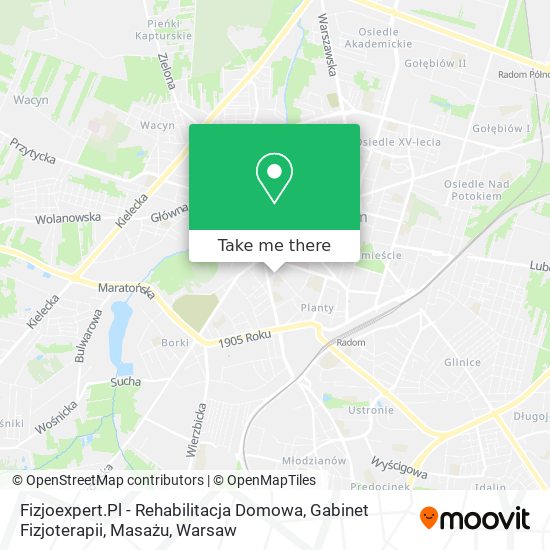 Fizjoexpert.Pl - Rehabilitacja Domowa, Gabinet Fizjoterapii, Masażu map