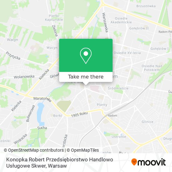 Konopka Robert Przedsiębiorstwo Handlowo Usługowe Skwer map