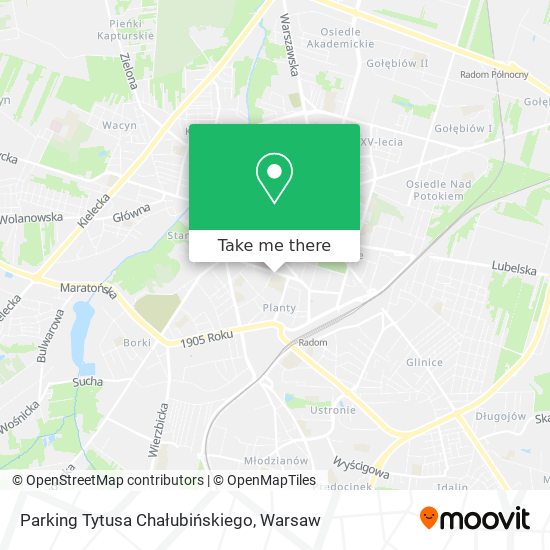 Parking Tytusa Chałubińskiego map