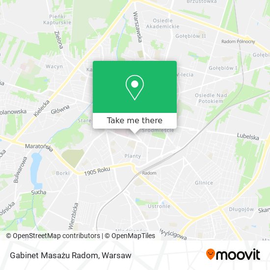 Gabinet Masażu Radom map