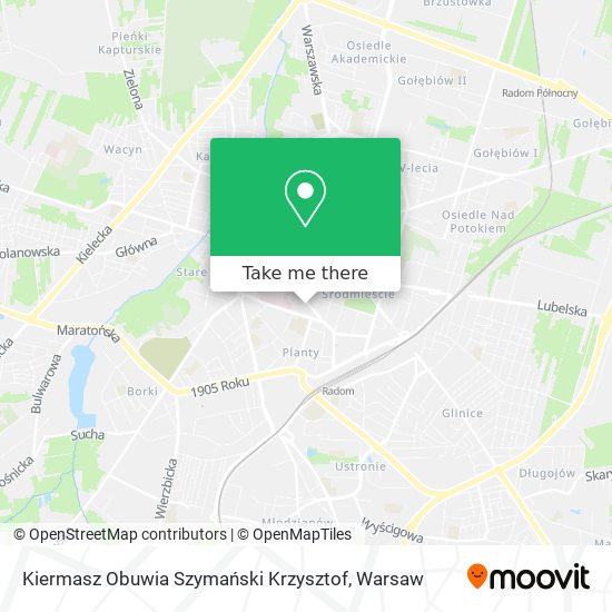 Kiermasz Obuwia Szymański Krzysztof map