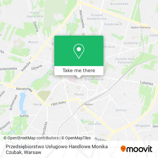 Przedsiębiorstwo Usługowo Handlowe Monika Czubak map