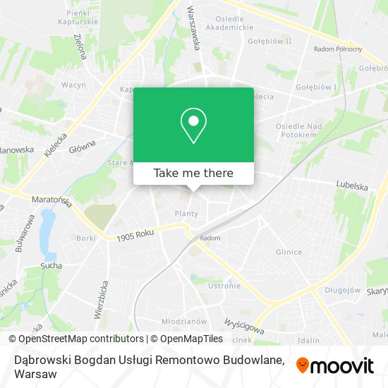 Dąbrowski Bogdan Usługi Remontowo Budowlane map