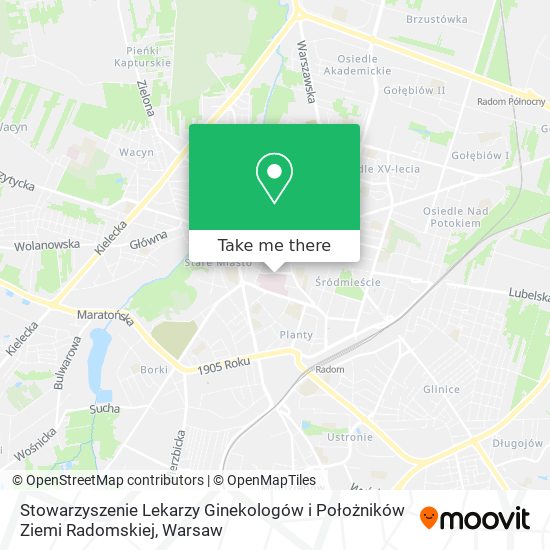 Stowarzyszenie Lekarzy Ginekologów i Położników Ziemi Radomskiej map