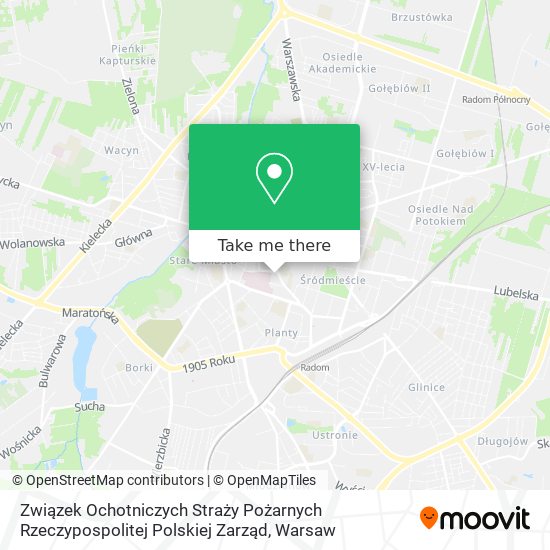 Związek Ochotniczych Straży Pożarnych Rzeczypospolitej Polskiej Zarząd map