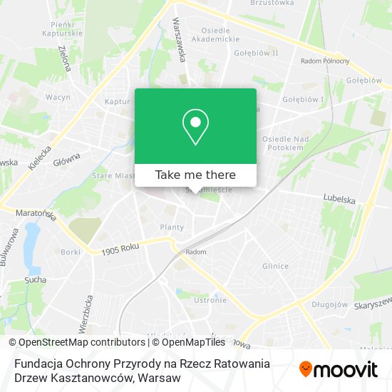 Fundacja Ochrony Przyrody na Rzecz Ratowania Drzew Kasztanowców map