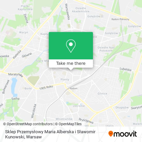 Sklep Przemysłowy Maria Alberska i Sławomir Kunowski map