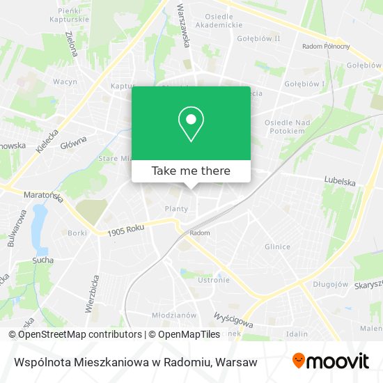 Карта Wspólnota Mieszkaniowa w Radomiu