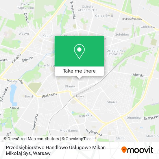 Przedsiębiorstwo Handlowo Usługowe Mikan Mikołaj Sys map