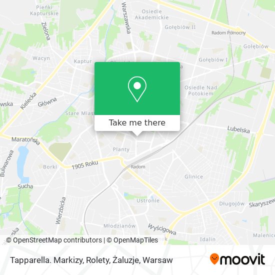 Tapparella. Markizy, Rolety, Żaluzje map