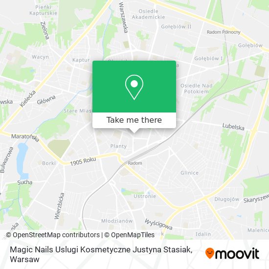 Magic Nails Uslugi Kosmetyczne Justyna Stasiak map