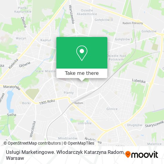 Usługi Marketingowe. Włodarczyk Katarzyna Radom map