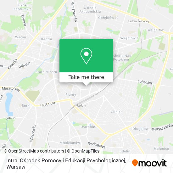 Intra. Ośrodek Pomocy i Edukacji Psychologicznej map