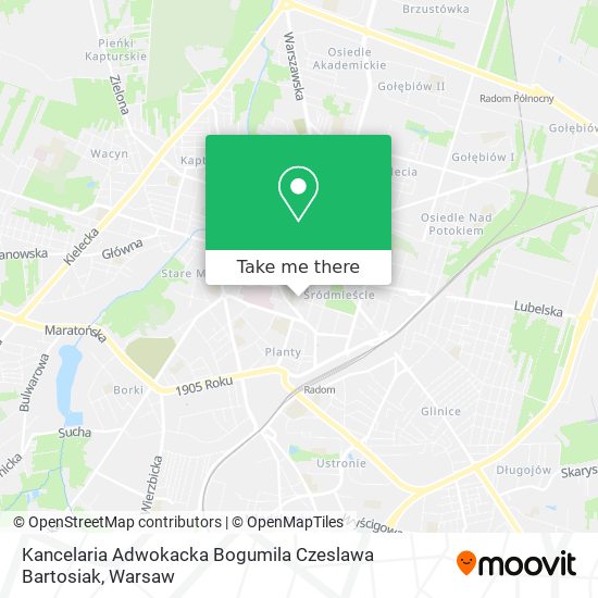 Kancelaria Adwokacka Bogumila Czeslawa Bartosiak map