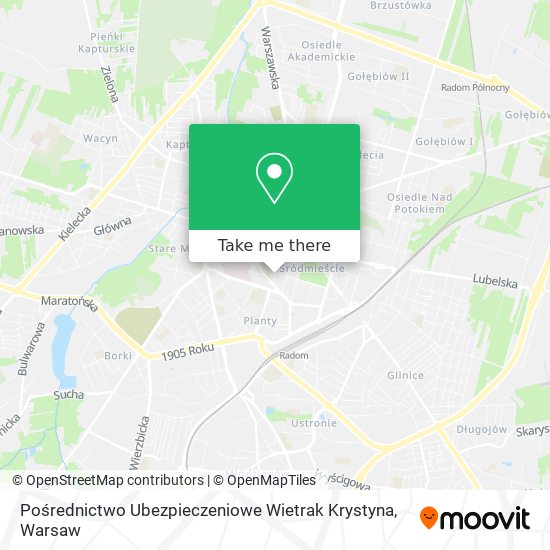 Pośrednictwo Ubezpieczeniowe Wietrak Krystyna map