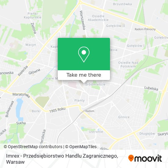 Imrex - Przedsiębiorstwo Handlu Zagranicznego map