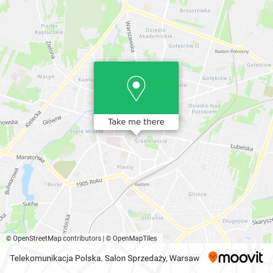 Telekomunikacja Polska. Salon Sprzedaży map